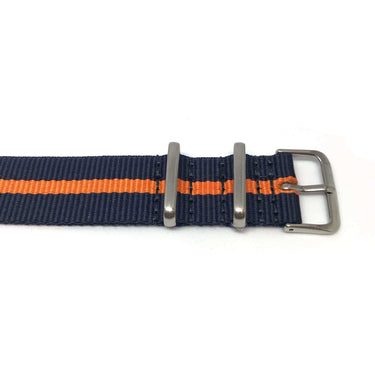 Classic Military Style Strap - Blue & Orange